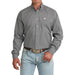 Men's Grey Print Long Sleeve Shirt