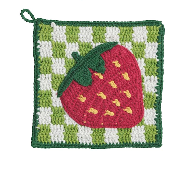 Strawberry Crochet Trivet