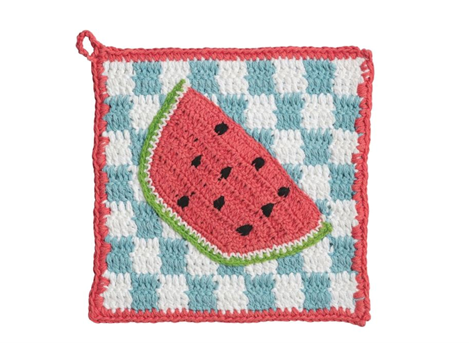 Watermelon Crochet Trivet