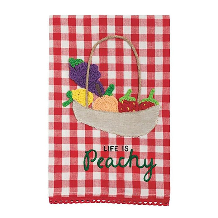 Peachy Crochet Towel