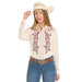 Women's Natural Embroidered Shirt