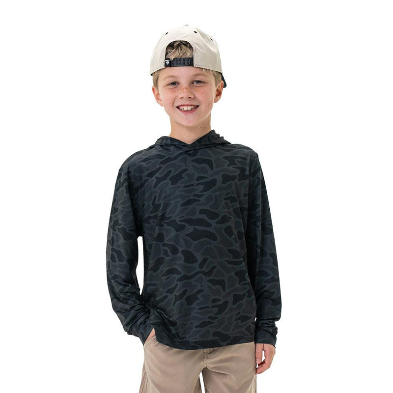 Boy's Black Camo Performance Hoodie