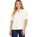 Women's Off White Short Sleeve Top