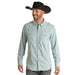 Men's Blue Solid Tek Western Shirt