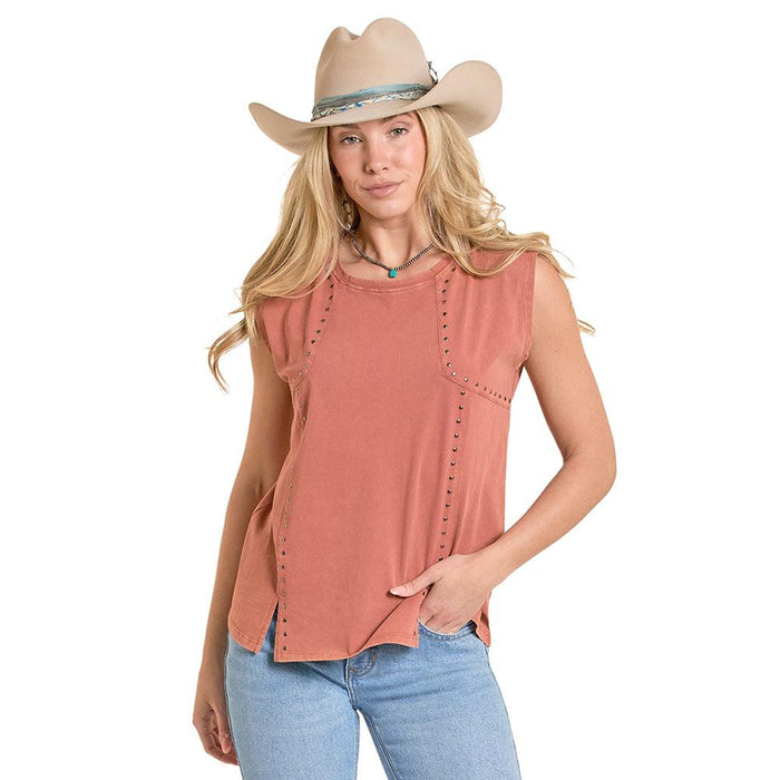 Women's Rose Studded Top