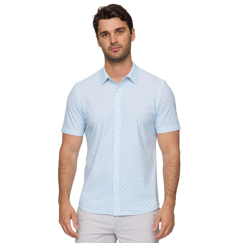 Men's Pooler Printed Blue Journey Shirt