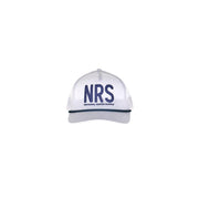 3D White & Navy Logo Cap