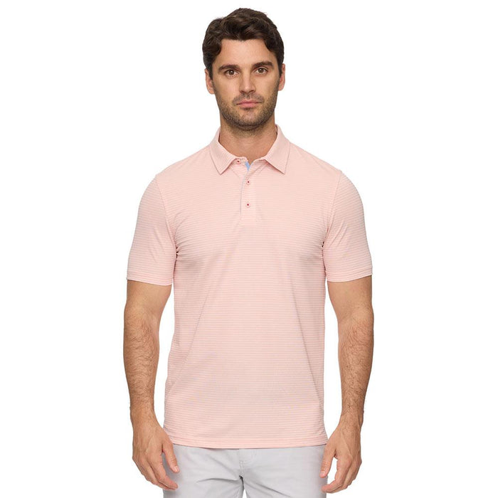 Men's Baldwin Coral Striped Polo