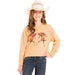Girl's Tan Horse Graphic Pullover
