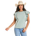 Women's Jade Flutter Sleeve Top