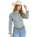 Women's Turquoise Paisley Shirt