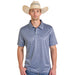 Men's Navy Medallion Print Performance Polo