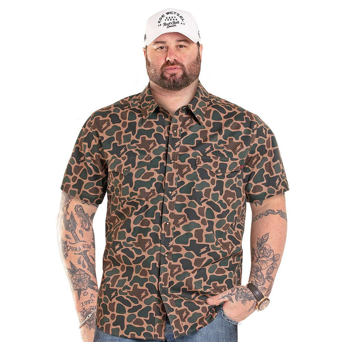 Koe Wetzel Snap Tek Tan Camo Shirt