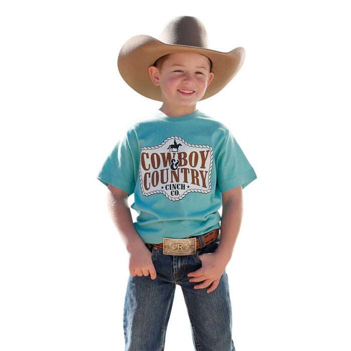 Boy's Blue Cowboy Country Tee Shirt