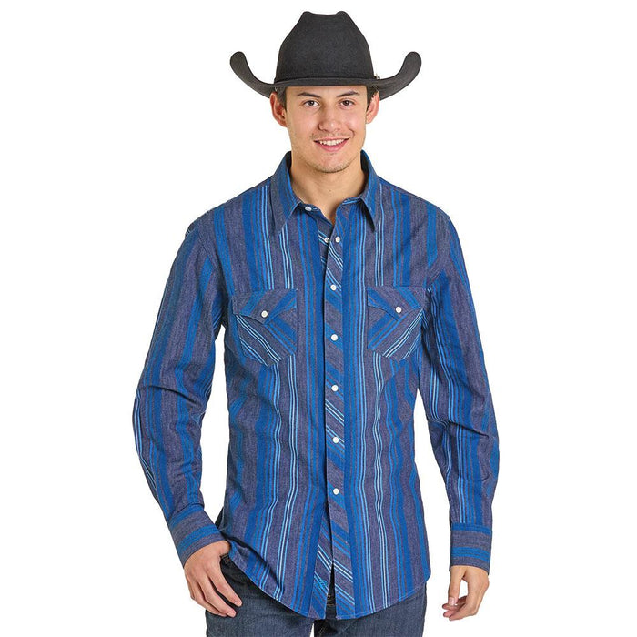 Men's Caribbean Denim Stripe Shirt