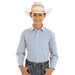 Boy's Blue Stripe Long Sleeve Shirt