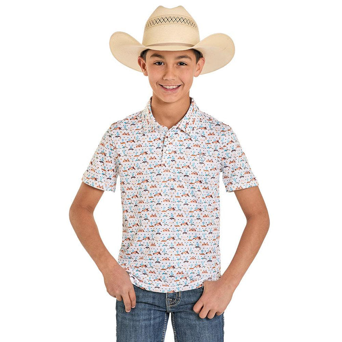 Boy's Desert Turquoise Polo