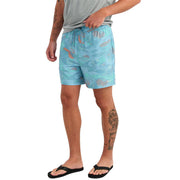 Men's Blue Shadow Blue Pursuit Printed Volley Shorts