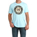 Men's Blue Round Logo Tee Shirt