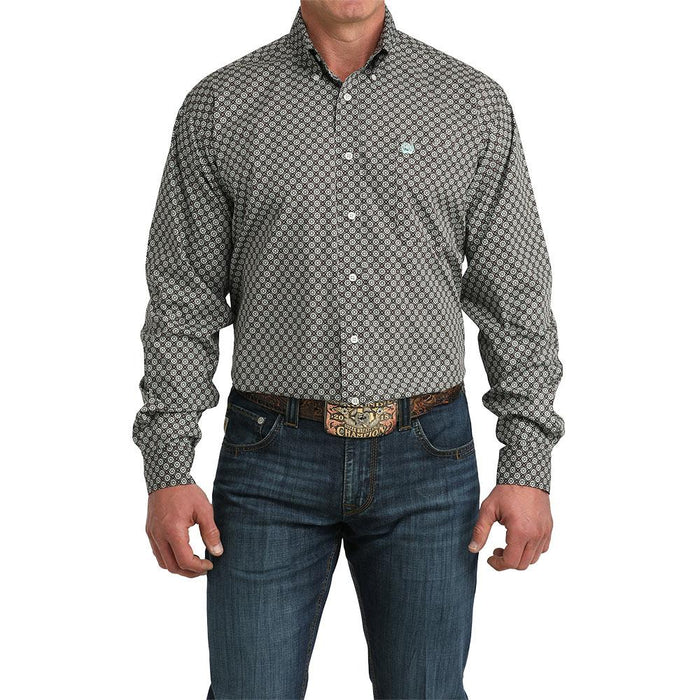 Men's Brown Small Floral Print Shirt