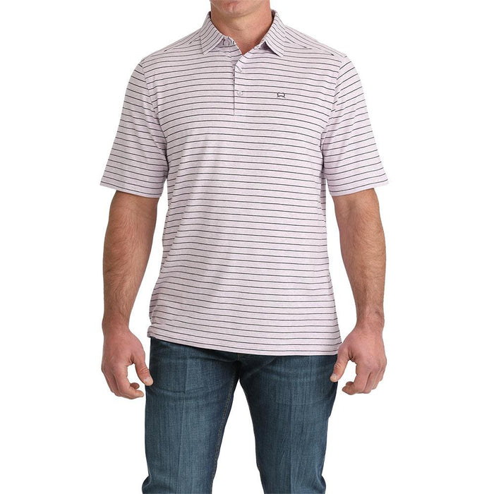 Men's Lilac Stripe Short Sleeve ArenaFlex Polo