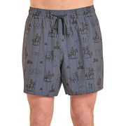 Men's Charcoal Novelty Swim Trunks