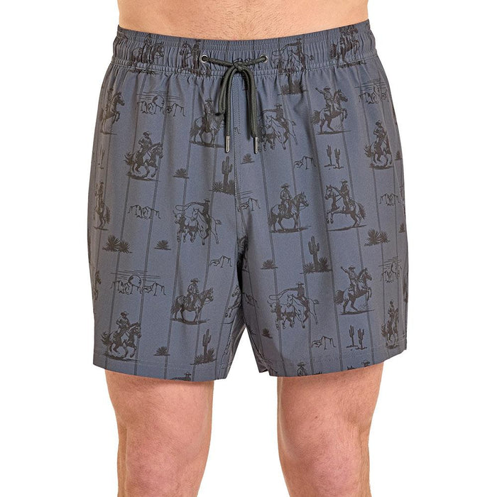 Men's Charcoal Novelty Swim Trunks