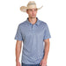 Men's Blue Medallion Print Performance Polo