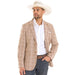 Men's Tan Plaid Sports Coat