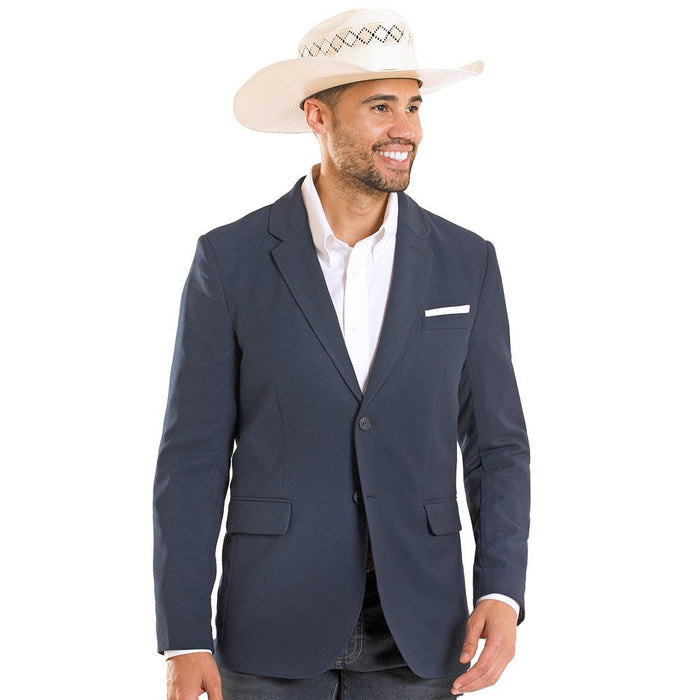 Men's Navy Pique Sports Coat