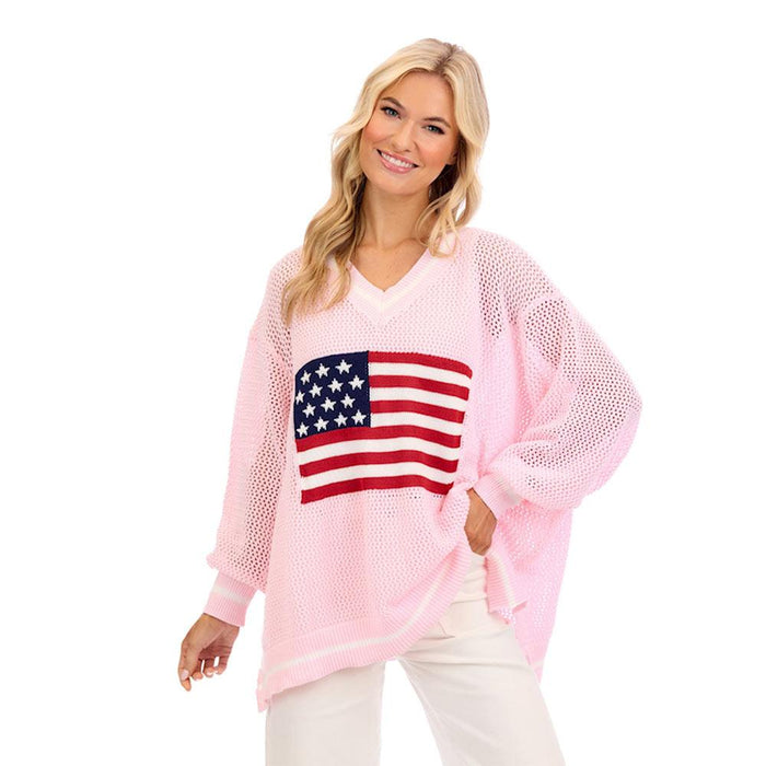 Women's Blush Americana Sweater
