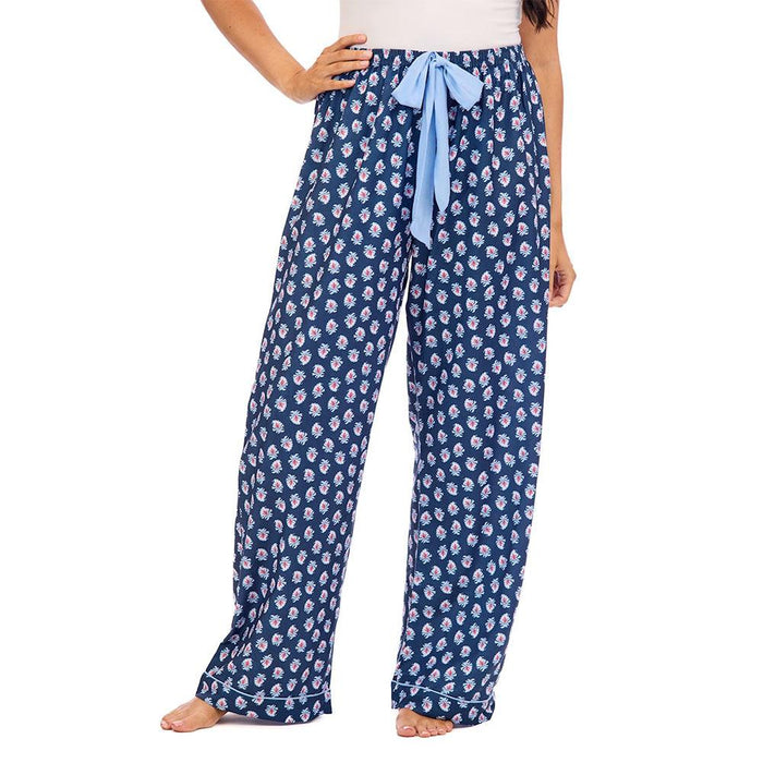 Women's Navy Floral PJ Pants