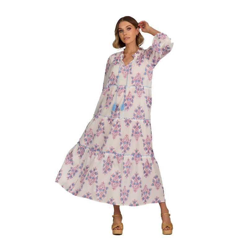 Women's White & Pink Floral Dress
