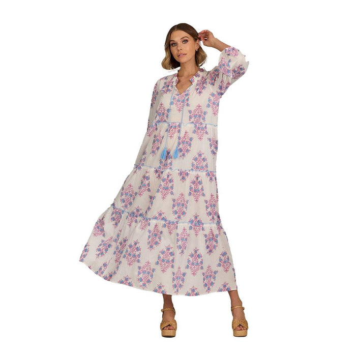 Women's White & Pink Floral Dress