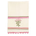 Pink Floral Embroidered Towel