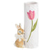 White Bow Bunny Bud Vase