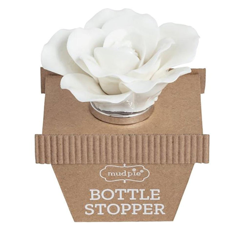 White Flower Bottle Stopper