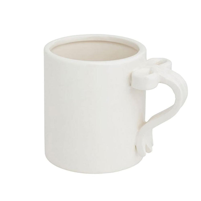 White Bow Handle Mug
