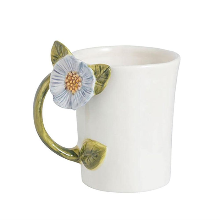 Blue Flower Handle Mug