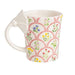 Pattern with White Flower Handle Mug