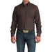 Men's Brown Print Modern Fit Shirt