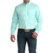 Men's Turquoise Solid Modern Fit Shirt