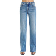 Women's Medium Wash Tummy Control Straight Leg Jeans