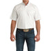 Men's White Check Short Sleeve Shirt