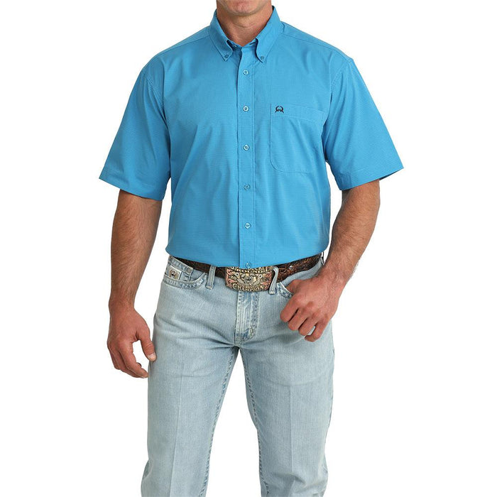 Men's Solid Blue ArenaFlex Short Sleeve Shirt