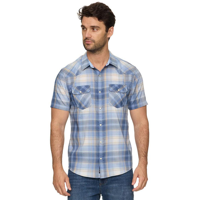 Men's Welch Blue Plaid Outdoor Performance Shirt