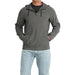 Men's Grey 1/4 Zip Hooded Pullover