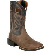 Men's Stampede Distressed Brown Water Buffalo Vamp 11in Stone Grey Water Buffalo Top