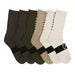 Men's Brown Everyday Half Cushion Crew Sock 6 Pack