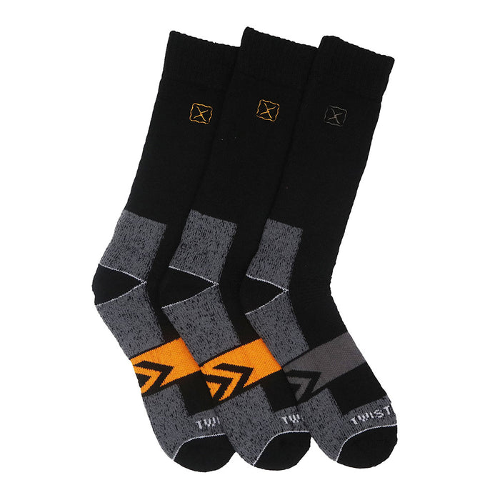 Men's Black Work Heavy Weight Extended Boot Sock 3 Pack